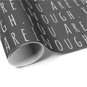 十分な引用文感動的白黒 ラッピングペーパー (ロールコーナー)