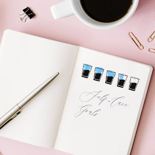 十分な水を飲む自己気にゴールメンタルヘルス セルフインキングスタンプ