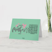 十分な睡眠を取っているの?母の日のカード カード (裏面)