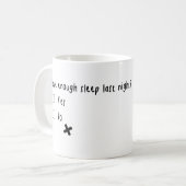 十分な睡眠を昨晩有しましたか。か。 コーヒーマグカップ (正面左)