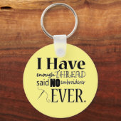 十分な糸の刺繍 キーホルダー (正面)