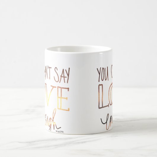 十分な鉛筆のコーヒー・マグ愛を言うことができません コーヒーマグカップ (中央)