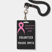 十分にカスタマイズ可能な乳癌のバッジ バッジ (ストラップ付き表面)