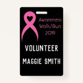 十分にカスタマイズ可能な乳癌のバッジ バッジ (正面)