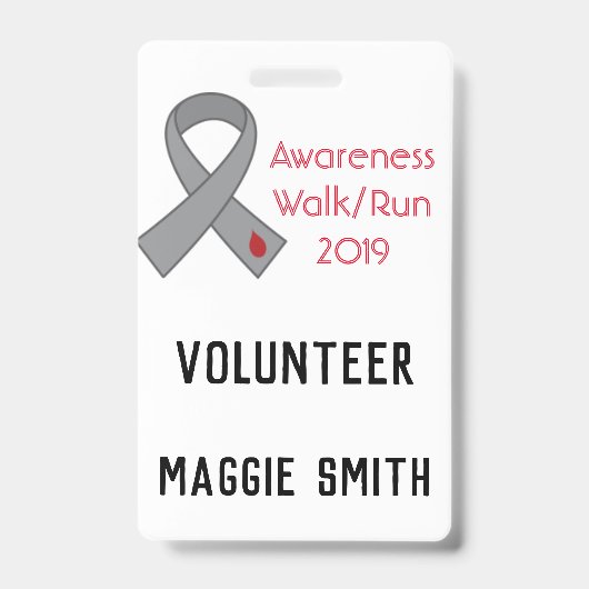 十分にカスタマイズ可能な糖尿病のリボンのバッジ バッジ (正面)