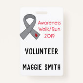 十分にカスタマイズ可能な糖尿病のリボンのバッジ バッジ (正面)