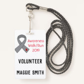 十分にカスタマイズ可能な糖尿病のリボンのバッジ バッジ (正面ランヤード)