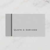 十分にプレッピーな微妙な中立色のミニマリスト 名刺 (裏面)