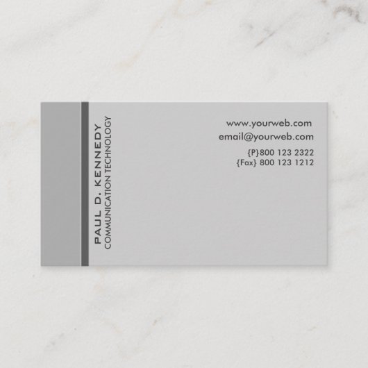 十分にプレッピーな微妙な中立色のミニマリスト 名刺 (正面)