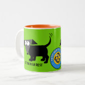 十分に休みなさい。レゴ・ベルトの生活のヒント ツートーンマグカップ (正面左)