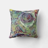 十分に勇敢が創造的に住むには枕あって下さい クッション (裏面)