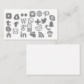 十分に名前入りあなたの社会的な媒体アイコンを選んで下さい 名刺 (正面/裏面)