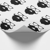 十分に成長したおもしろいなひげの人 ラッピングペーパー (角)