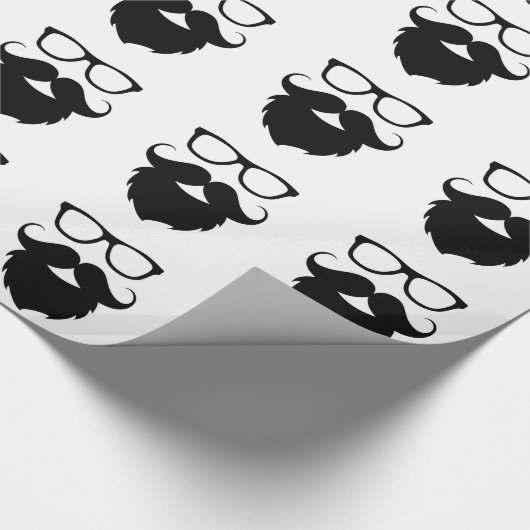 十分に成長したおもしろいなひげの人 ラッピングペーパー (角)