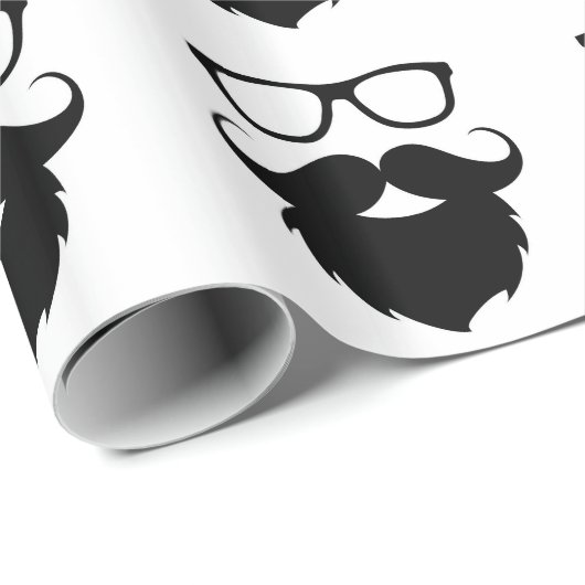 十分に成長したおもしろいなひげの人 ラッピングペーパー (ロールコーナー)