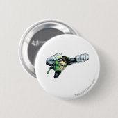 十分に描写される緑のランタン-正しく飛びます 缶バッジ (正面&裏面)