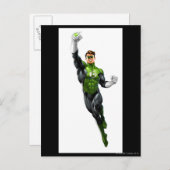 十分に描写される緑のランタン-飛びます ポストカード (正面/裏面)