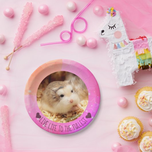 十分に生きている生命- Hammyvilleのハムスター ペーパープレート (パーティー)