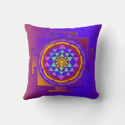 十分に着色されるSRI YANTRA + あなたのアイディア クッション (裏面)