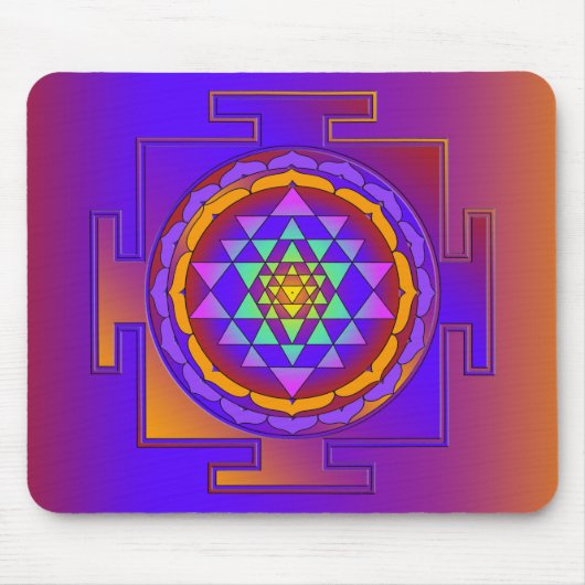 十分に着色されるSRI YANTRA + あなたのアイディア マウスパッド (正面)