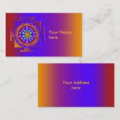 十分に着色されるSRI YANTRA + あなたのアイディア 名刺 (正面/裏面)