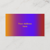 十分に着色されるSRI YANTRA + あなたのアイディア 名刺 (裏面)