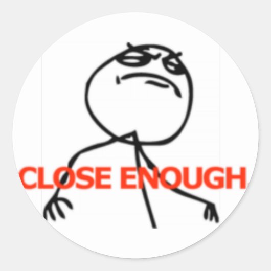 十分に閉じる漫画顔 ラウンドシール (正面)