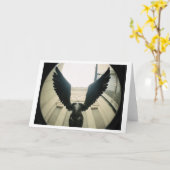 十分に開いた翼を使って… カード (黄色い花)