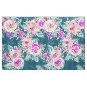 十分にBohoのシックで暗い花の水彩画のプリントで ファブリック (ファットクウォーター)