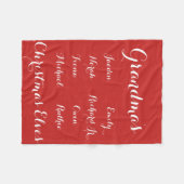 十分にCutomizableの孫のクリスマスの小妖精や小人 フリースブランケット (正面(横))