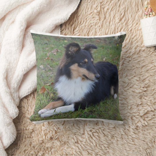 十分にshet shpの白黒の黄褐色に置くこと クッション (ブランケット)