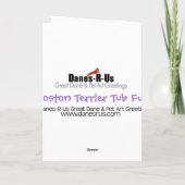 十分のボストンテリアのたらい サンキューカード (裏面)