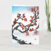 十分の桜のねじれの空白のなカード カード (裏面)