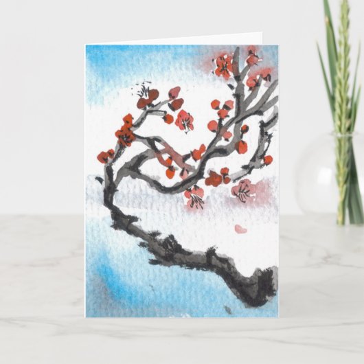 十分の桜のねじれの空白のなカード カード (正面)