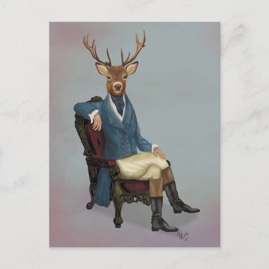 十分の顕著なシカ3 ポストカード (正面)