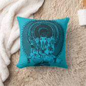 十分のganeshの青 クッション (ブランケット)