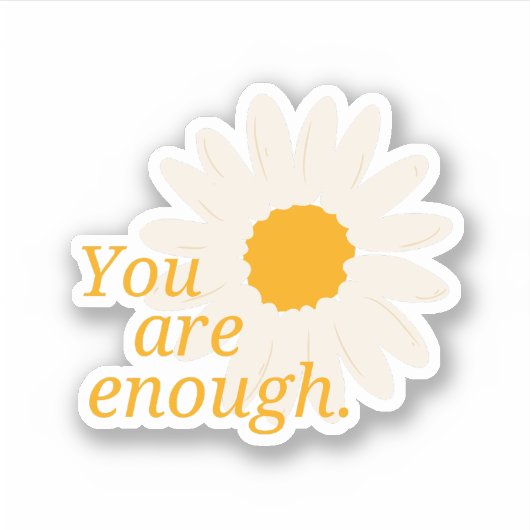 十分前向きだ – 感動的引用文 シール (正面)