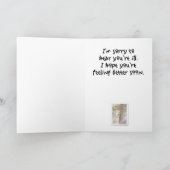 十分精神病院の挨拶状を得て下さい カード (内部)