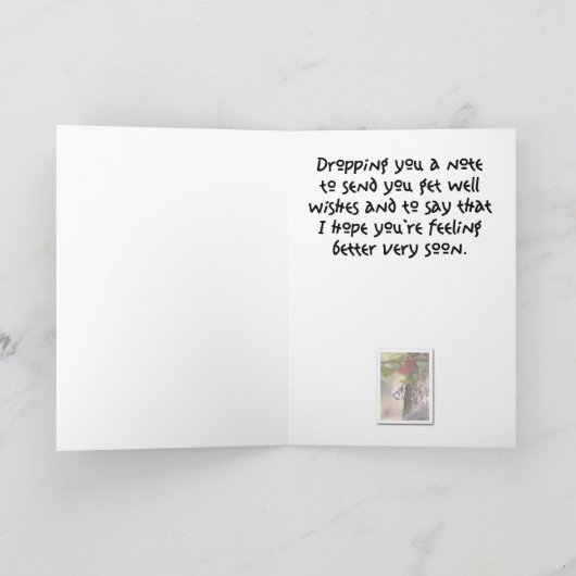 十分精神病院の挨拶状を得て下さい カード (内部)