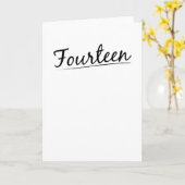 十四10代の若者14誕生日14年 カード (黄色い花)