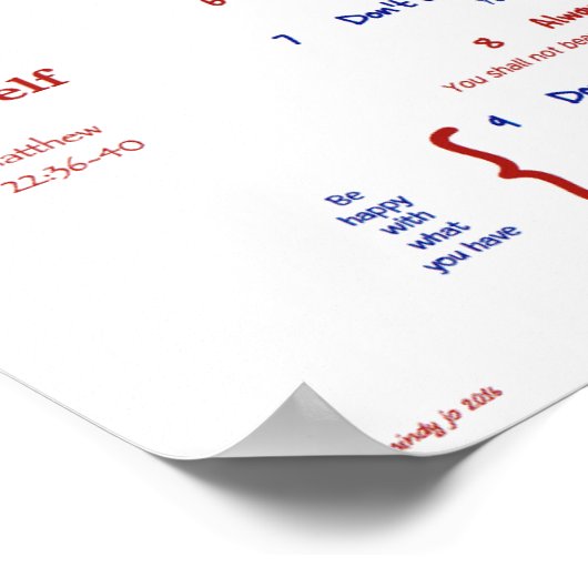 十子供へ戒 ポスター (角)