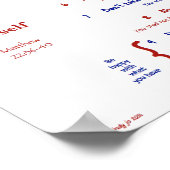 十子供へ戒 – 赤/海軍2 ポスター (角)