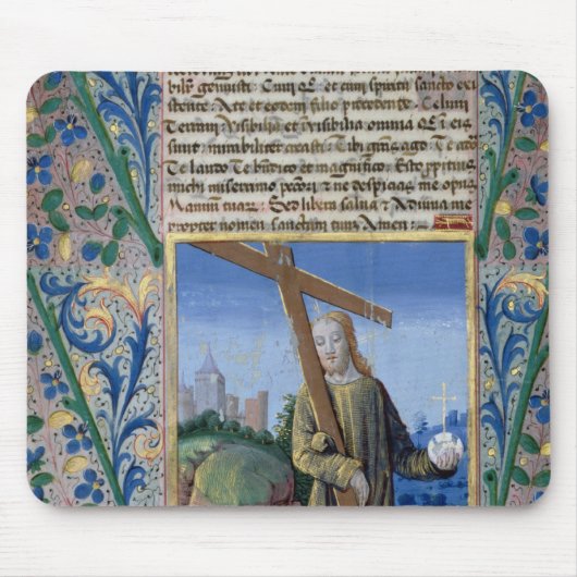 十字および球体を持つキリスト マウスパッド (正面)