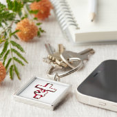 十字および神霊/聖霊 キーホルダー (側面)