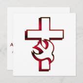 十字および神霊/聖霊 招待状 (正面/裏面)