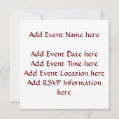 十字および神霊/聖霊 招待状 (裏面)