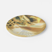 十字および聖書の引用文-キリスト教 ペーパープレート (アングル)