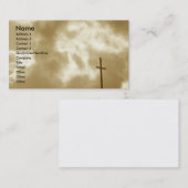 十字および雲の名刺 名刺 (正面/裏面)