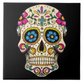 十字が付いている死んだ砂糖のスカルの日 タイル (正面)