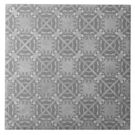 十字と円の灰色の幾何学的パターン タイル